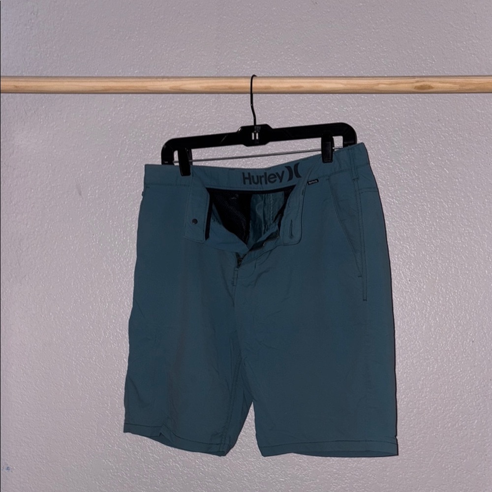 Hurley Blue and Green Hybrid Shorts Quick-Dry